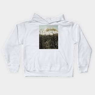 Rendezvous in the Forest by Henri Rousseau Kids Hoodie